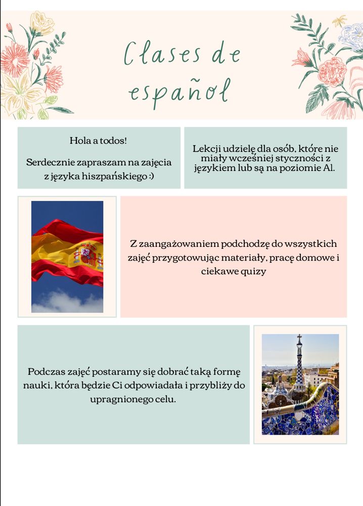 Korepetycje język hiszpański