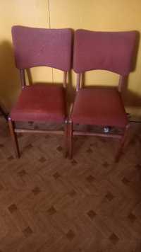 Dwa krzesła plus ława prl