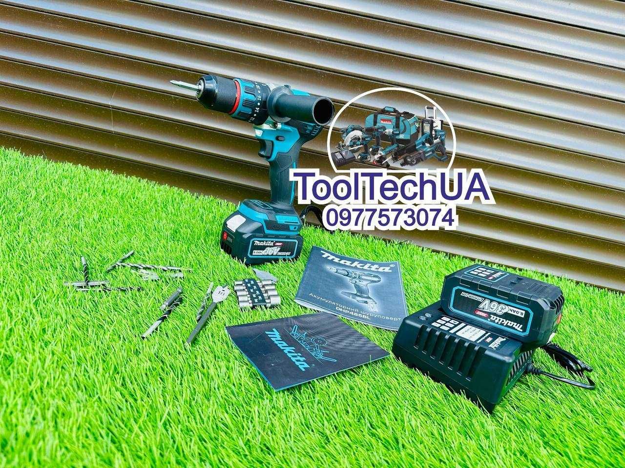 Акумуляторний набор 2/1 Makita Балгарка DGA504BL + Шурупокрут DHP485BL