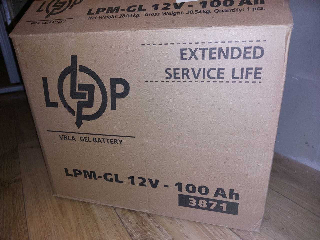 Акумулятор гелевий LogicPower LPM-GL 12V - 100 Ah