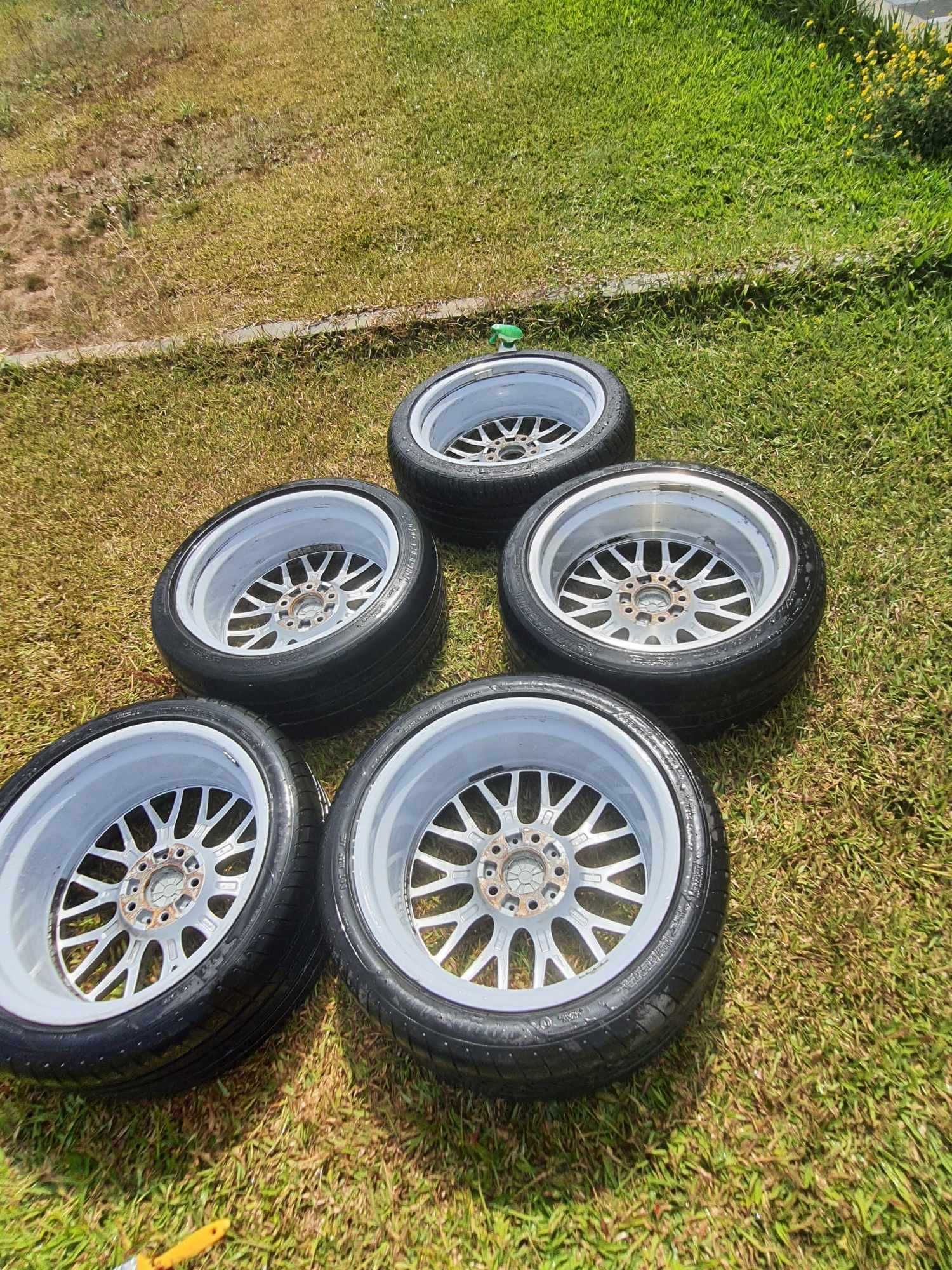 5 Jantes 18 BBS RS744 e RS745 5x120 com pneus como novos