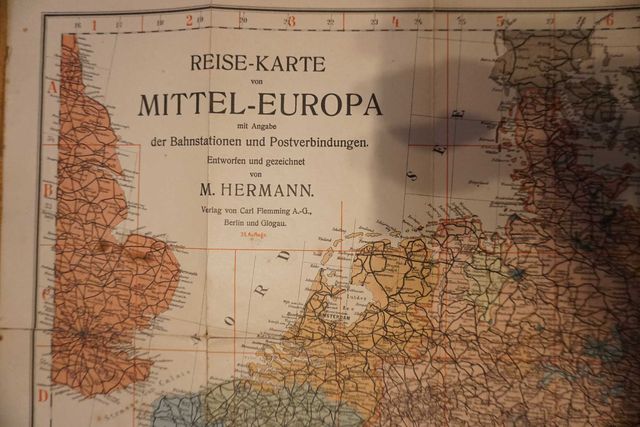 Mapa Mittel-Europa z ok. 1910 roku