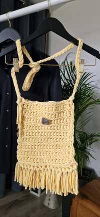 Żółta torebka damska handmade