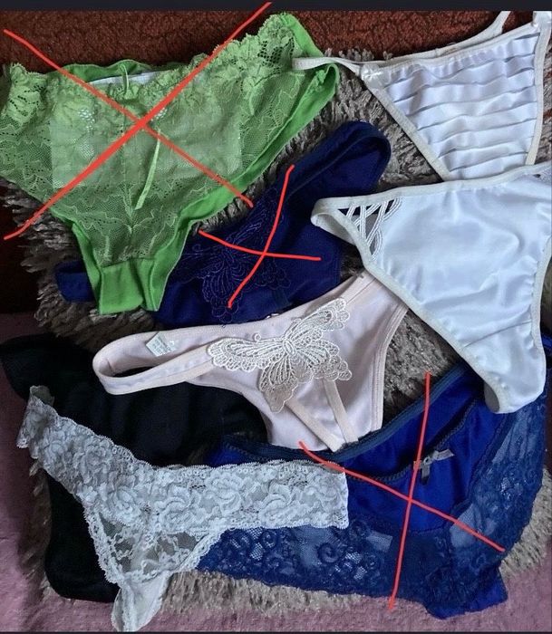 Качественные стринги б/у цена одних от 35.продажа от 3штук.