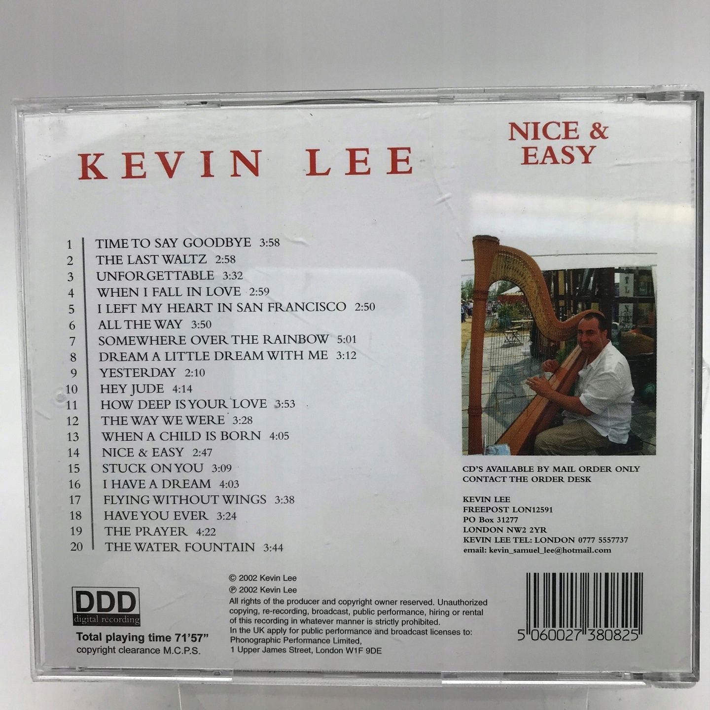 Cd - Kevin Lee - Nice & Easy Folk 2002