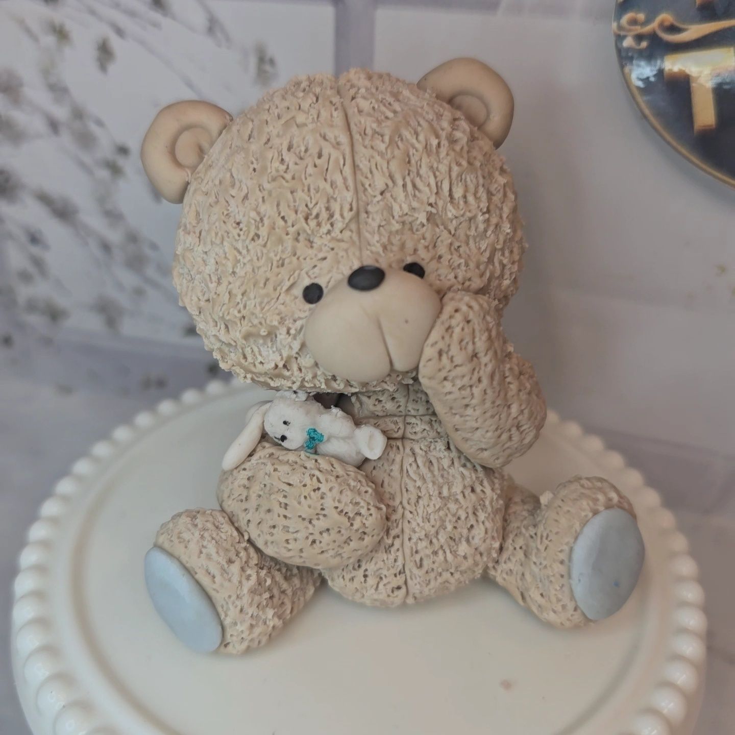 Figurka misia na tort dekoracja z masy cukrowej