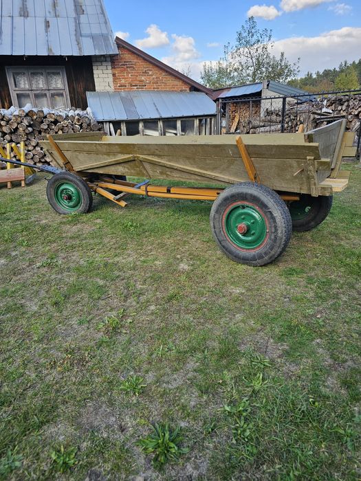 Wóz konny metalowo-drewniany