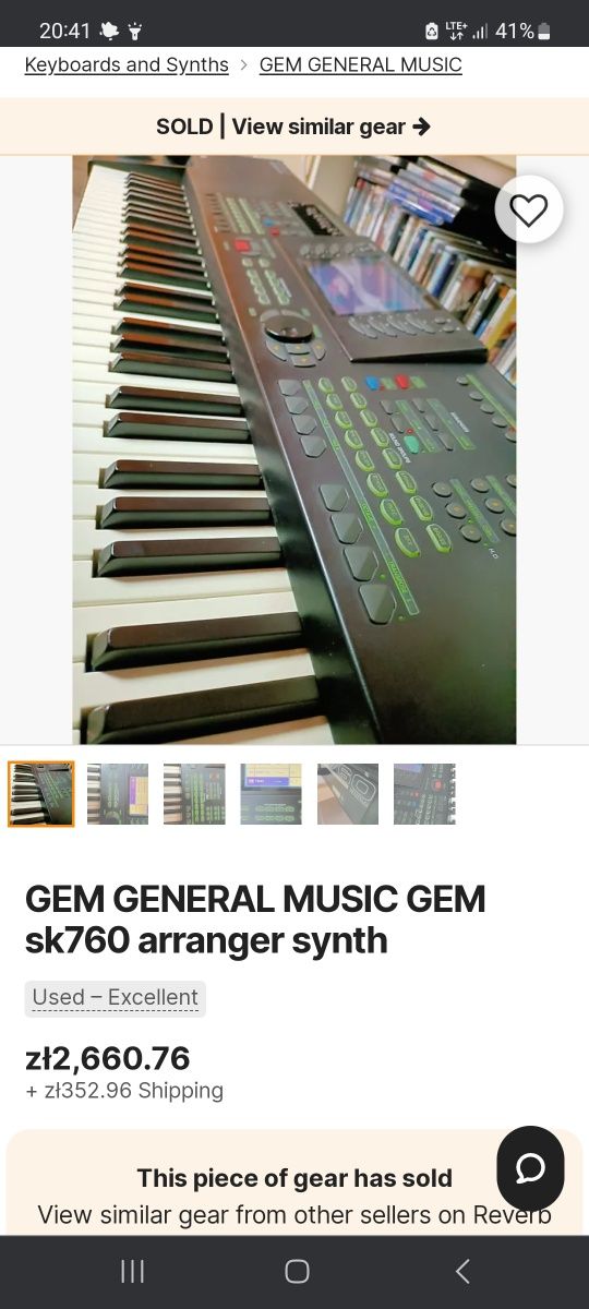 Keyboard/syntetyzator GEM sk760