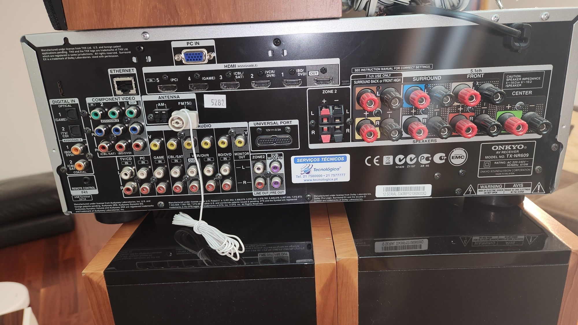 AV Onkyo + Colunas Jamo