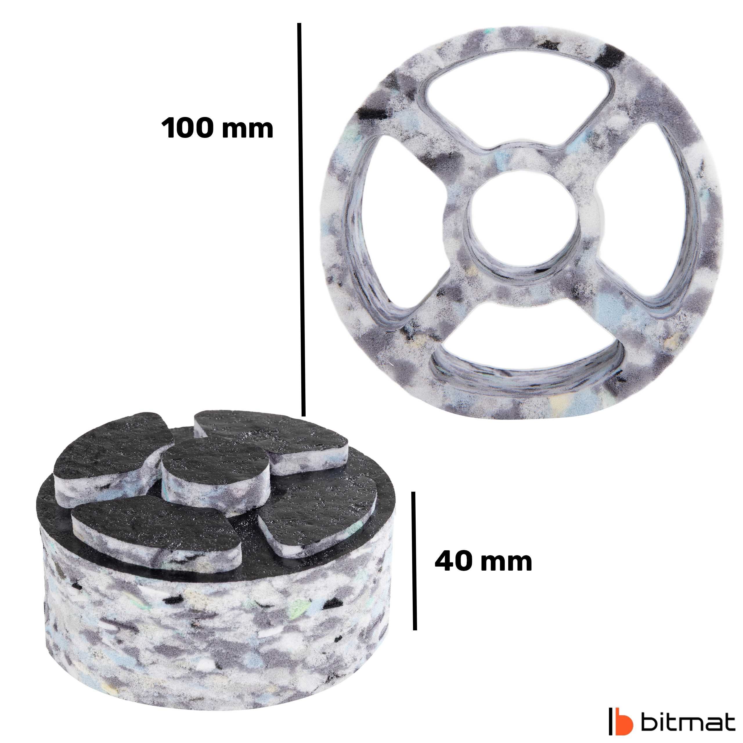 Przepustnica tłumiąca Bitmat 100mm tłumik akustyczny do wentylacji