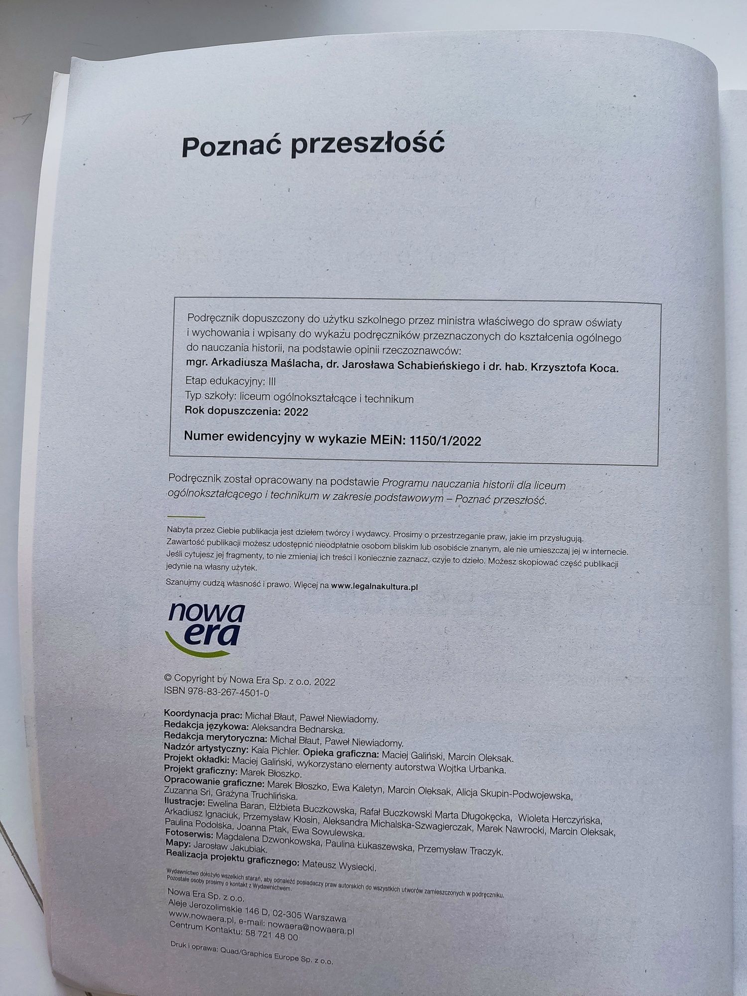 Nowa Era, Historia - Poznać przeszłość 1 - Technikum /Liceum
