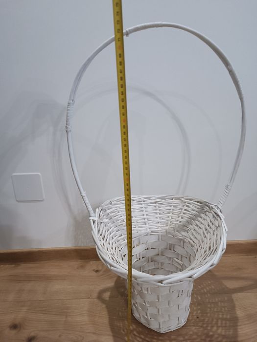 Kosze wiklinowe białe duże