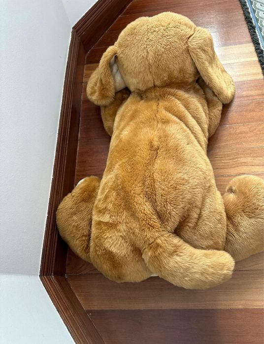 Cão de peluche gigante
