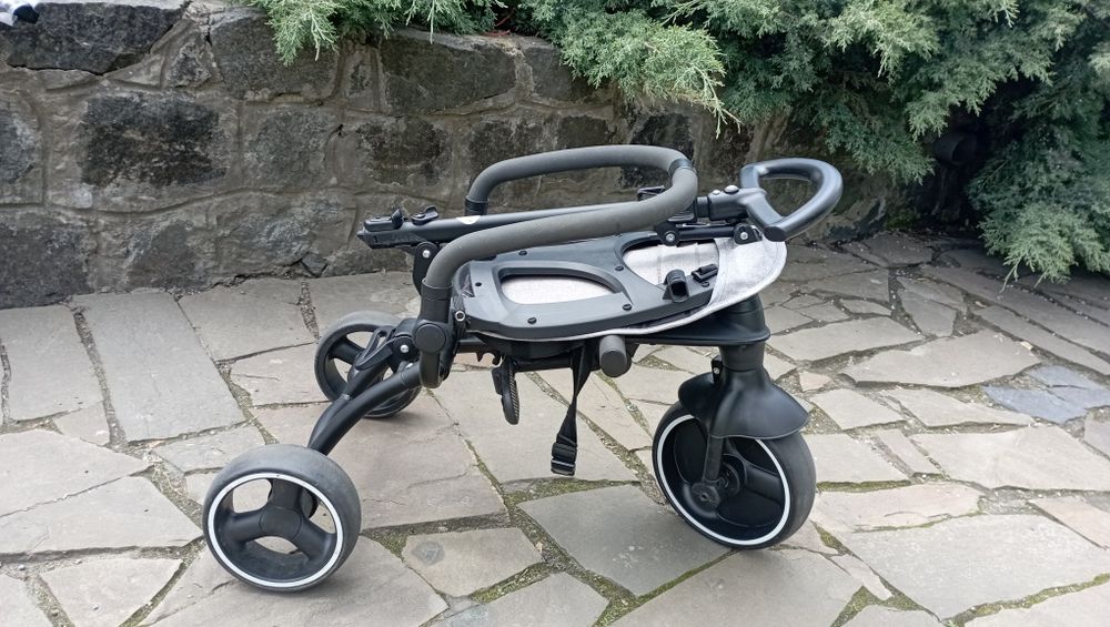 Kinderkraft jazz gray велосипед с родительской ручкой