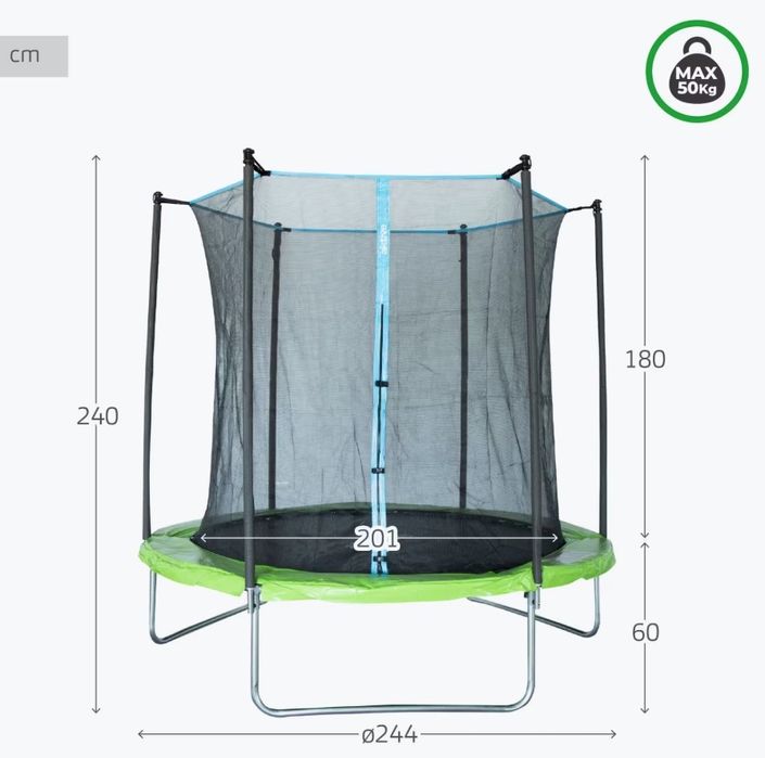 Trampolim Novos - 244cm
