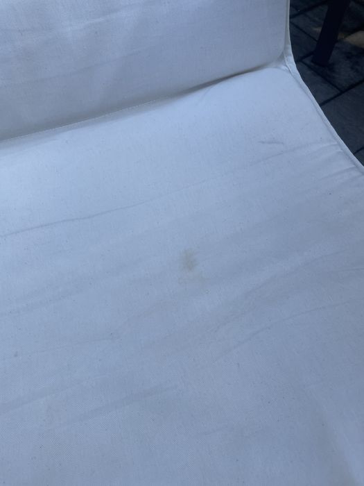 Fotel ikea kremowy  bujany