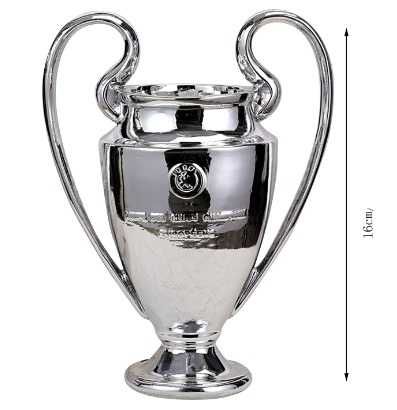 Troféu Liga dos Campeões decoração Taça Futebol Champions League 16cm