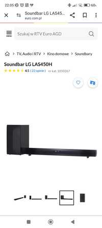 Sprzedam  soundbar LG LAS450H