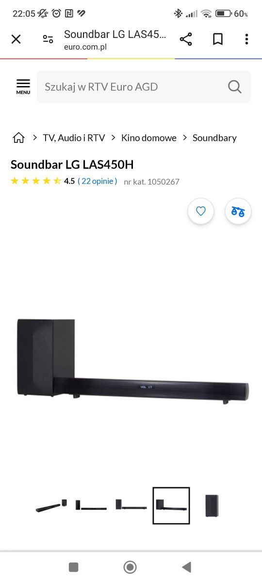 Sprzedam  soundbar LG LAS450H