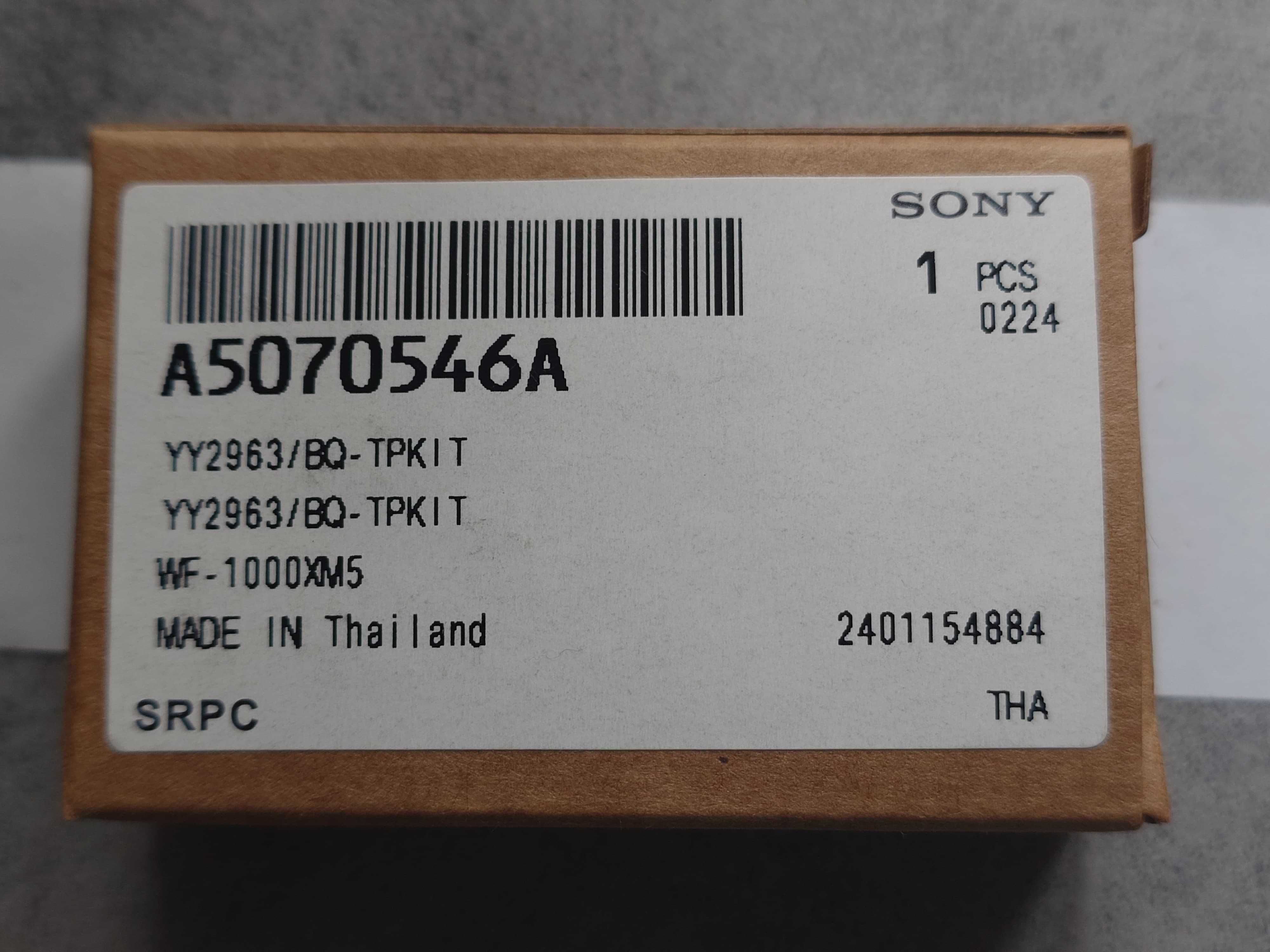 Nowe oryginalne gumki / nakładki Sony WF-1000XM5 SS / S / M / L czarne