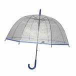 Przezroczysty parasol w groszki niebieski - jak w opisie