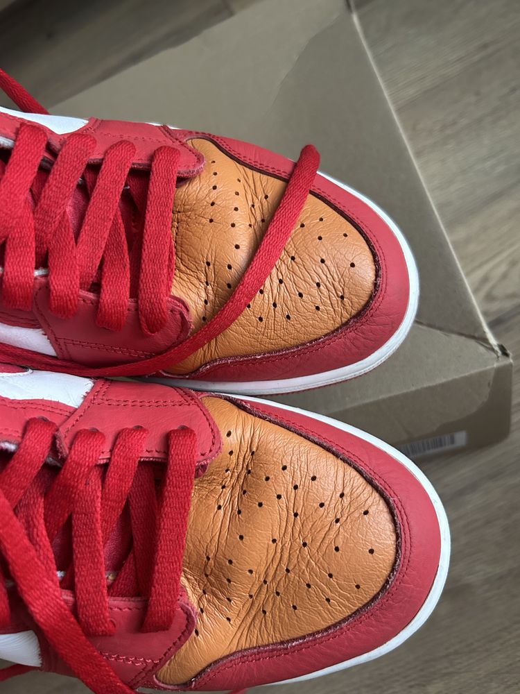 Jordan 1 High Zoom Air CMFT Fire Red Hot Curry 42.5