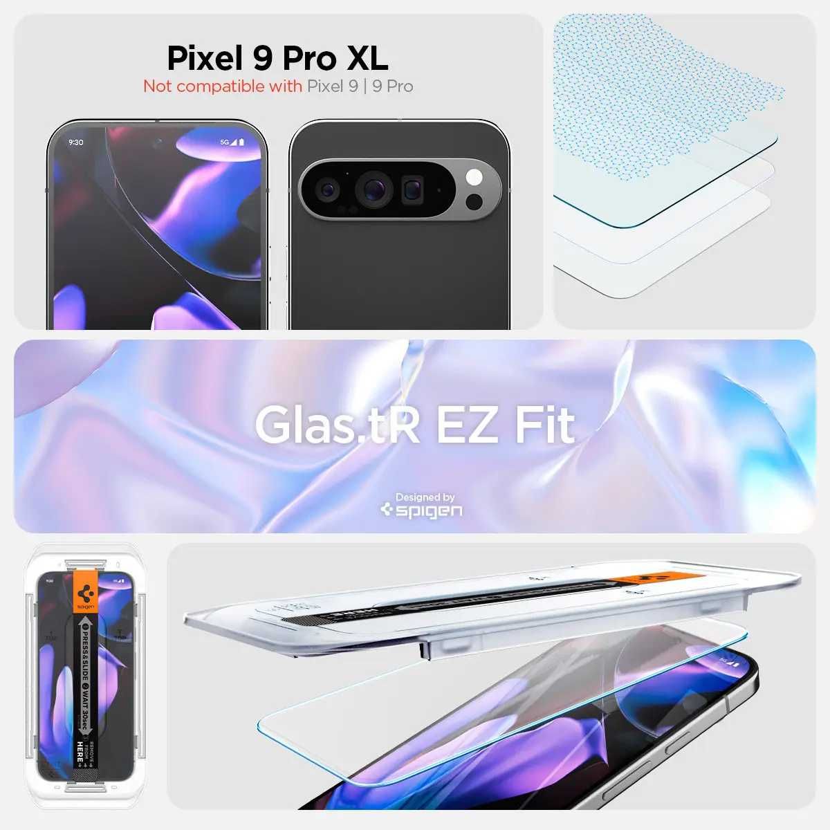 Защитное стекло Spigen Glas.tR EZ FIT 2-Pack для Pixel 9 Pro XL Clear
