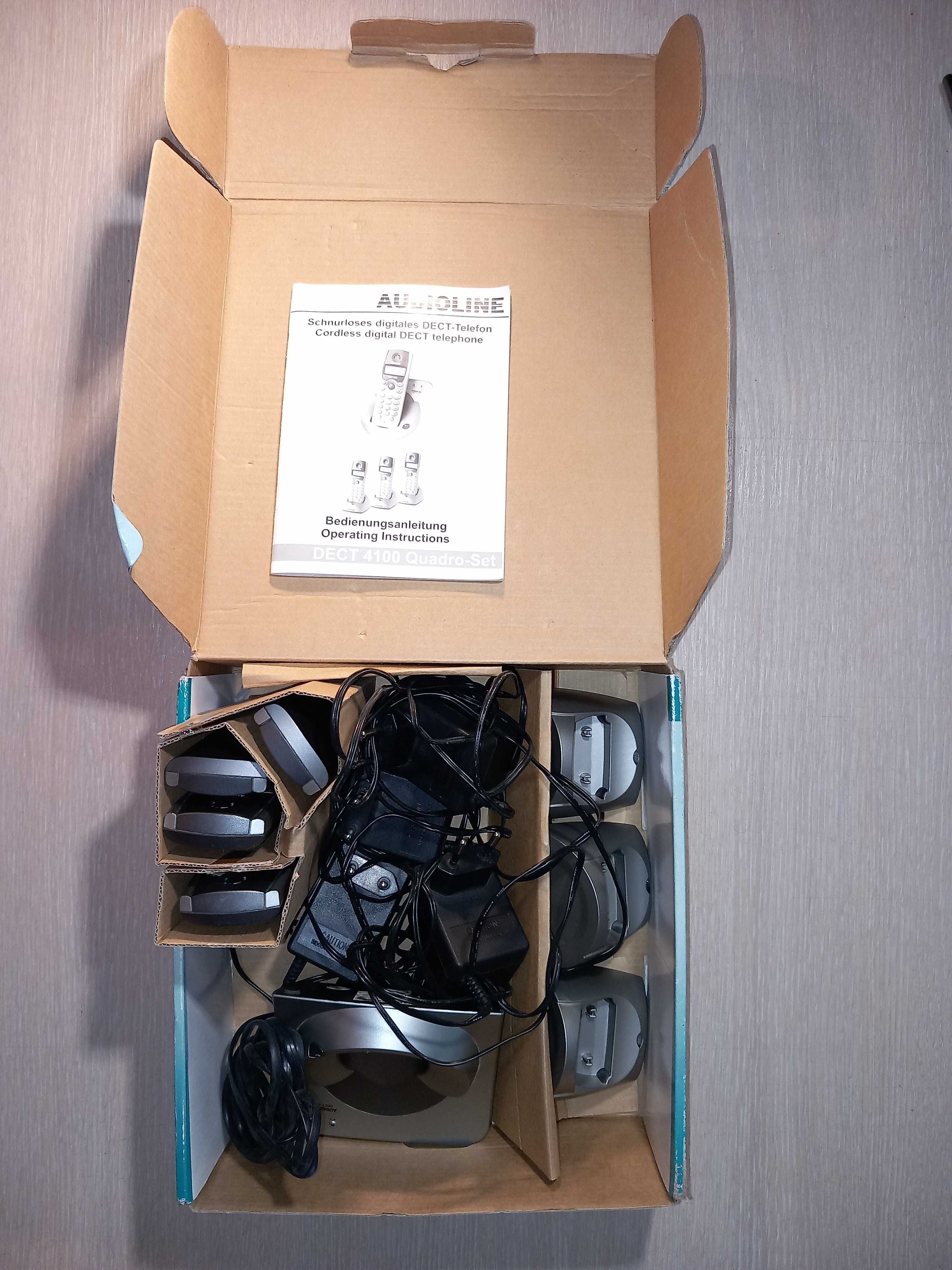 Bezprzewodowy system telefoniczny DECT 4100 Quadro-Set Audioline