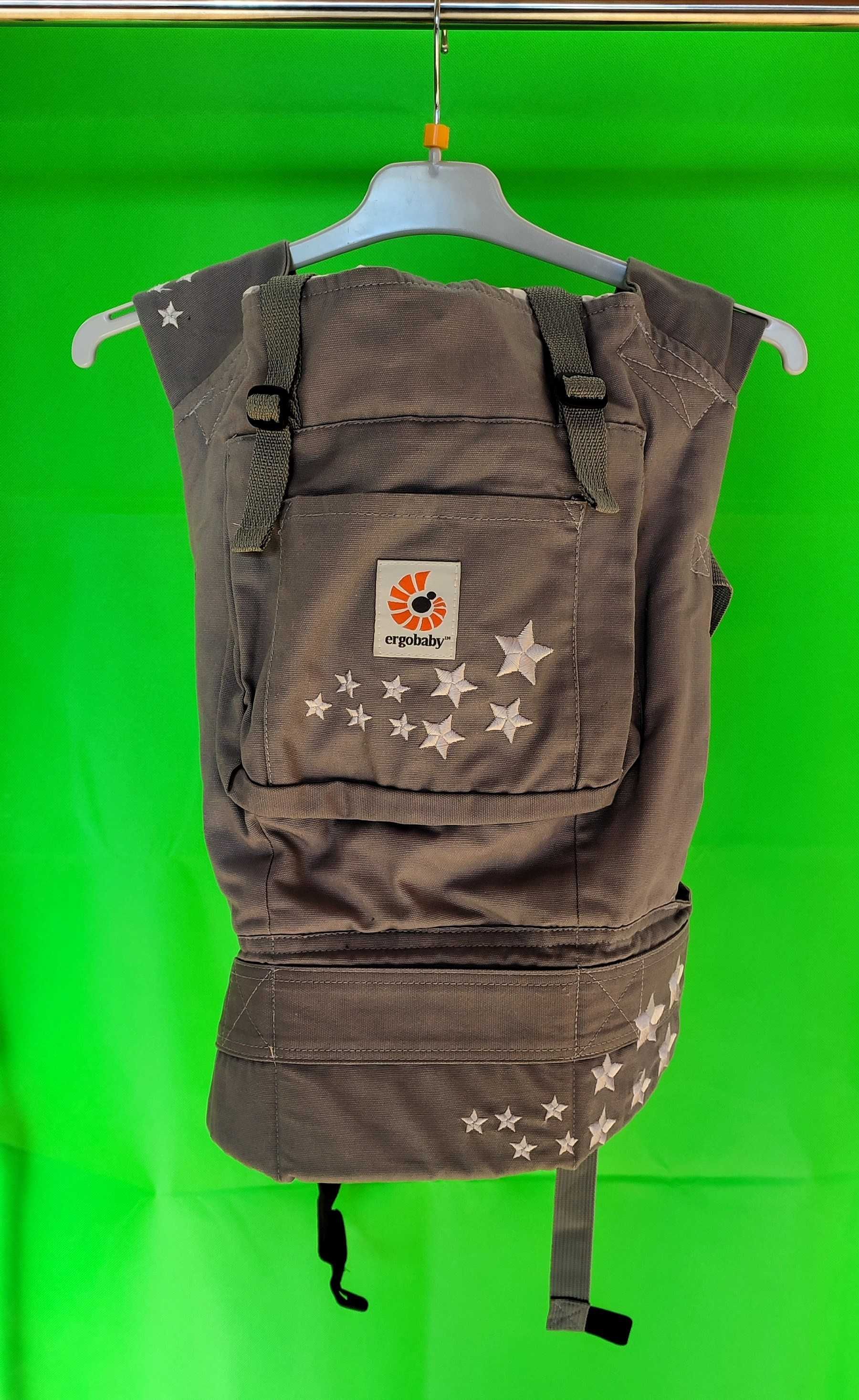 Mochila Porta-Bebés Ergobaby Original | Marsúpio Cinzento com Estrelas