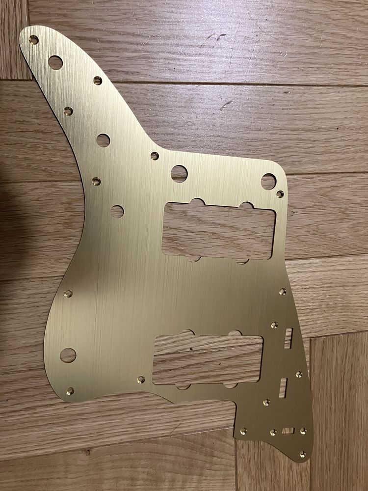 Maskownica golden brushed aluminium do Fender Jazzmaster Anniversary