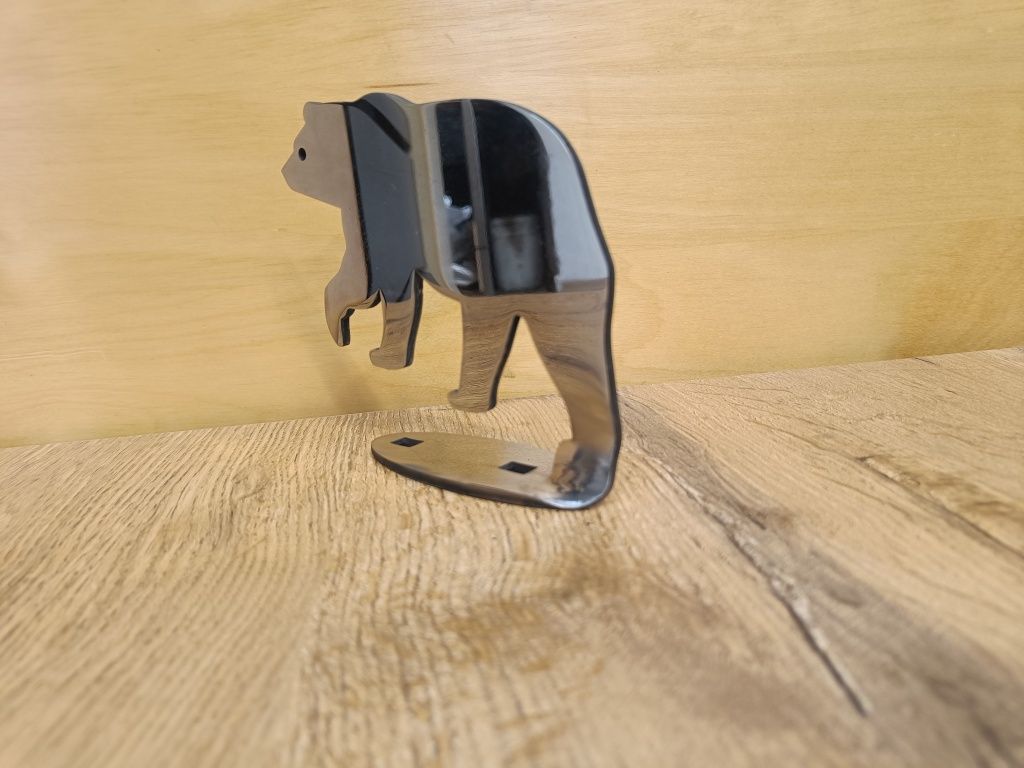 Polerowany niedźwiedź Ursus 1604 na maskę logo emblemat inox 1614