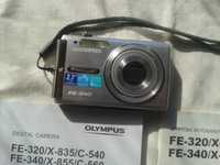 Цифр фотоаппарат OLYMPUS FE-340 SILVER практ новый с новой батареей