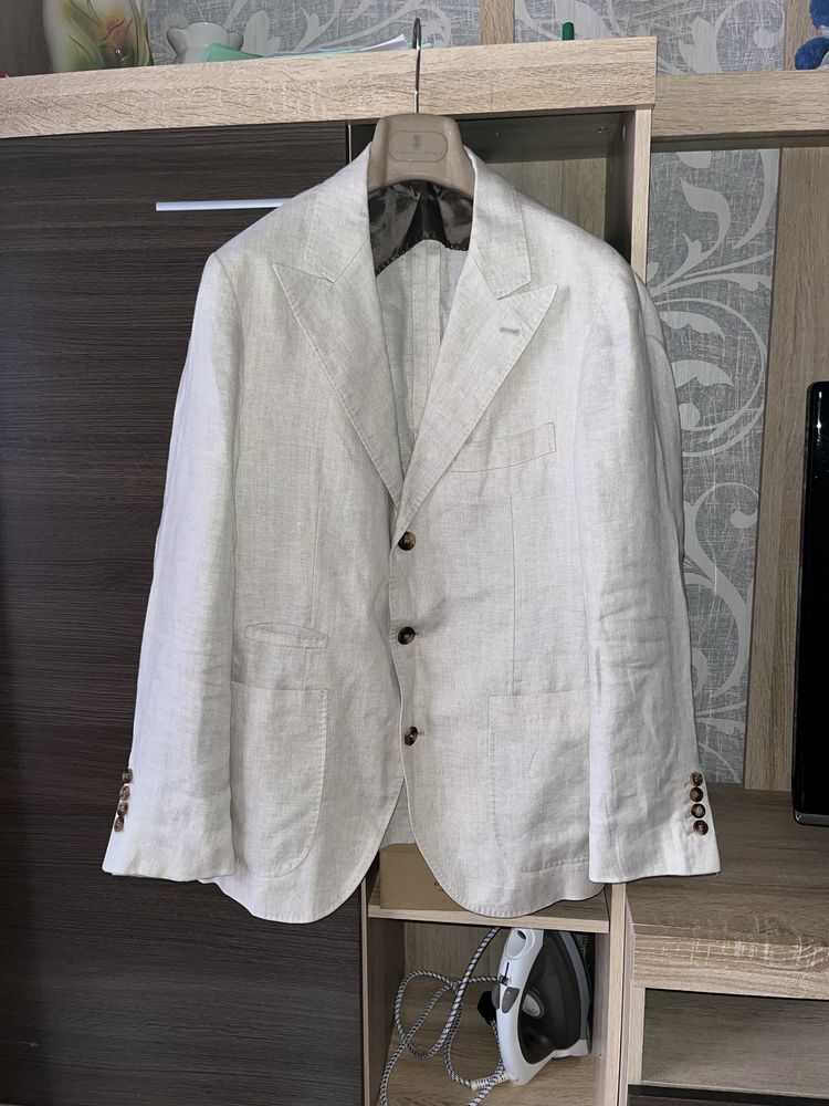 Brunello Cucinelli Blazer піджак чоловічий 100% Linen розмір 46