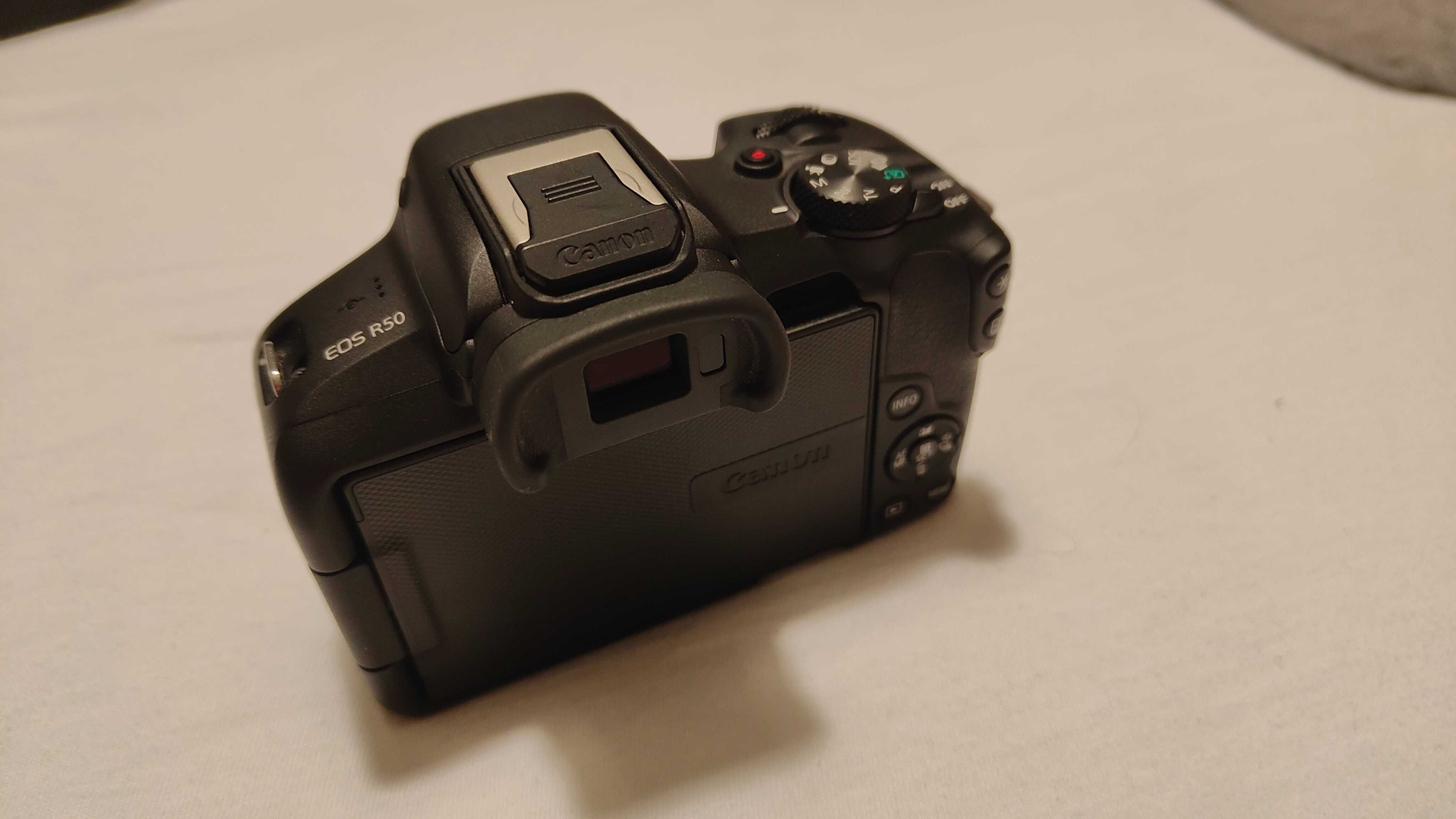 Canon EOS R50 + 2 obiektywy + adapter EF-EOS R + akcesoria
