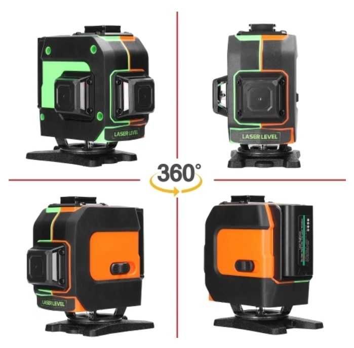 Laser 360 / 12 Linhas Verdes Vermelhas / 2 Baterias / Estojo (NOVO)