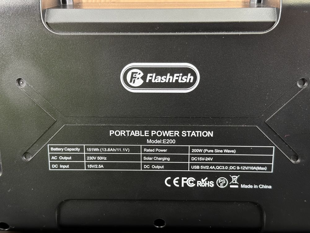 Портативна зарядна станція 151ват/годин, 200w FlashFish E200