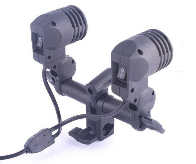 Подвійний тримач для спалахів та ламп постійного світла