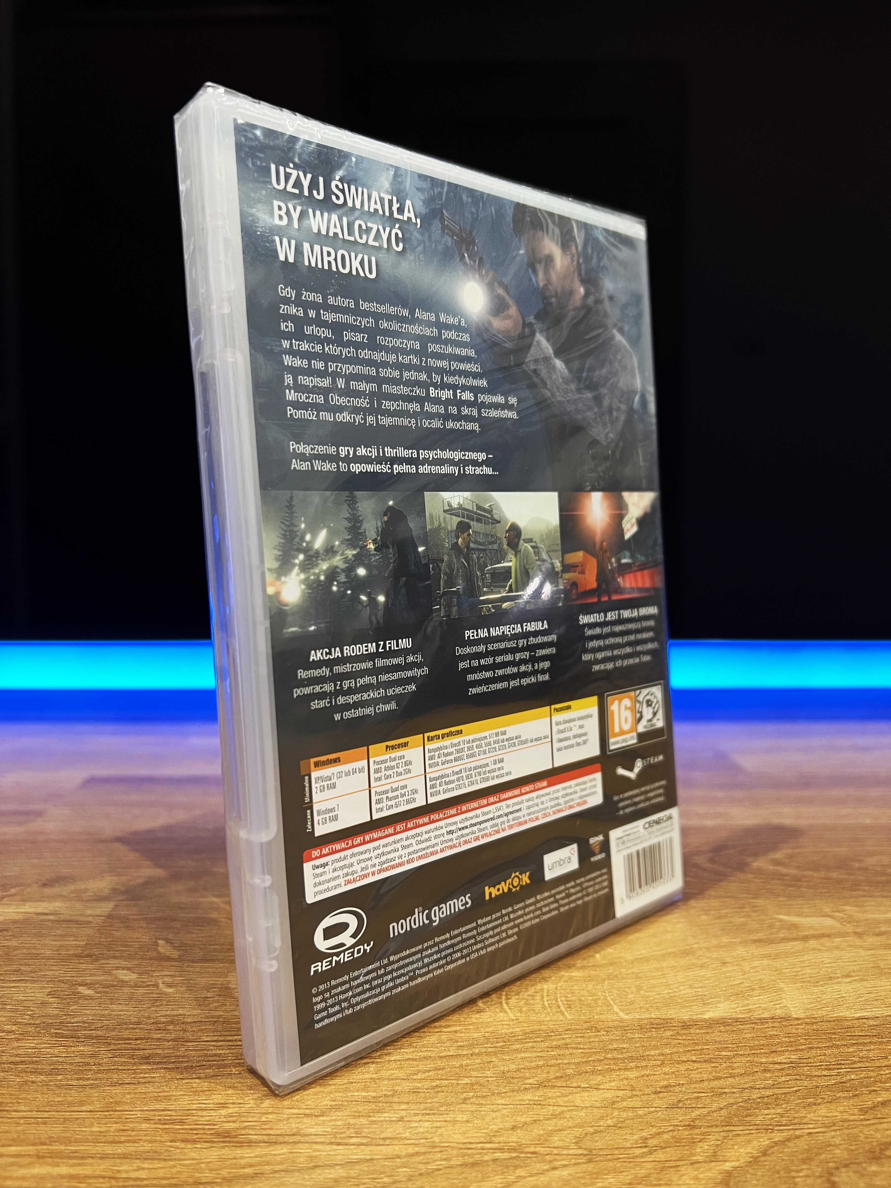 Alan Wake Nowy Folia (PC PL 2013) DVD BOX polskie wydanie