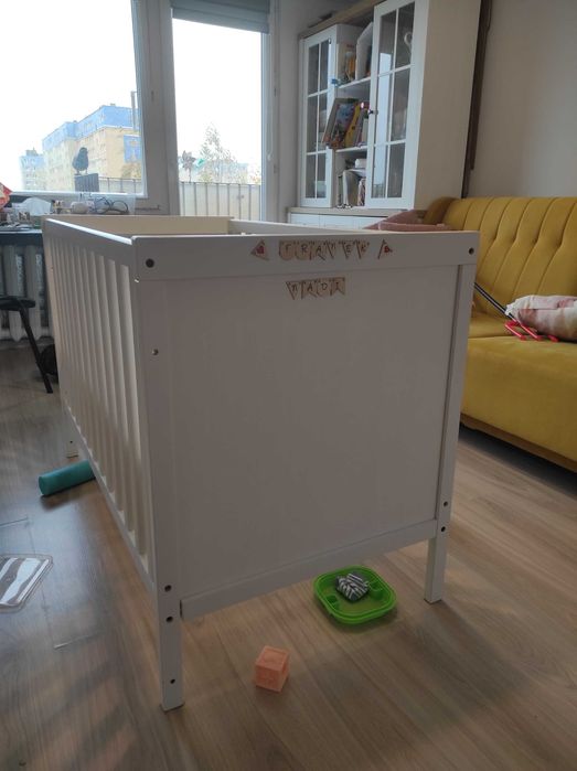 Łóżeczko dziecięce IKEA SUNDVIK białe 120x60cm + materac