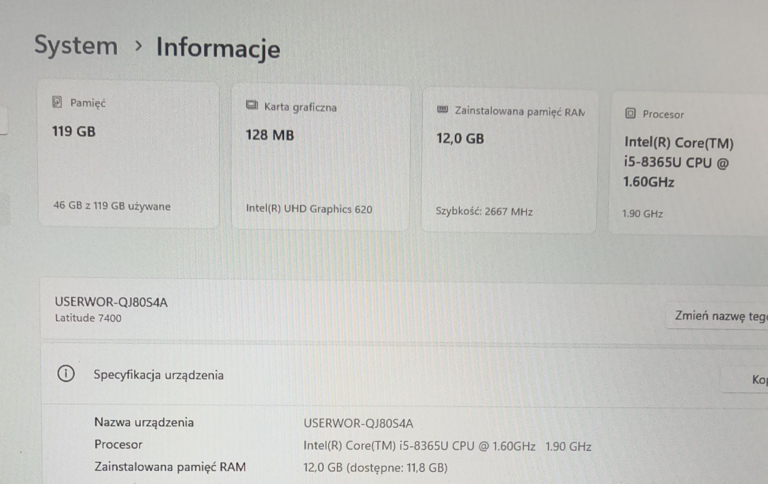 Dell latitude 7400