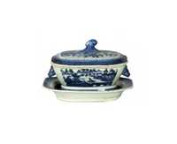 Terrina porcelana chinesa azul cantão | século XIX