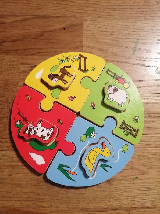 Puzzle układanka dla malucha farma zwierzęta