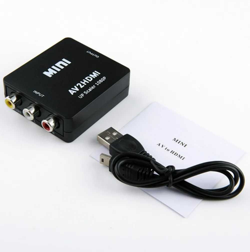 HDMI para RCA AV ou RCA AV para HDMI adaptador conversor