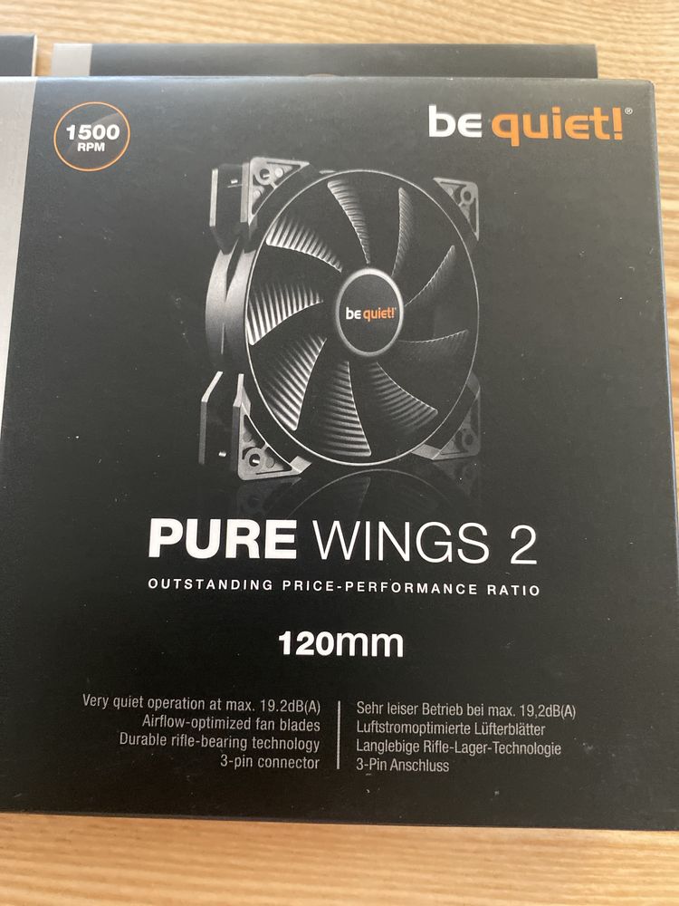 Nowe 3 xWentylator CPU Be quiet! 120mm pure wings 2 PWM