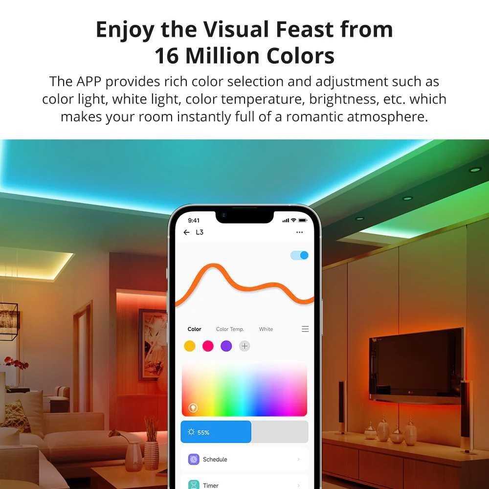 [NOVO] Fita LED inteligente (90/150) de 5 metros Wi-Fi - Sonoff L3/Pro