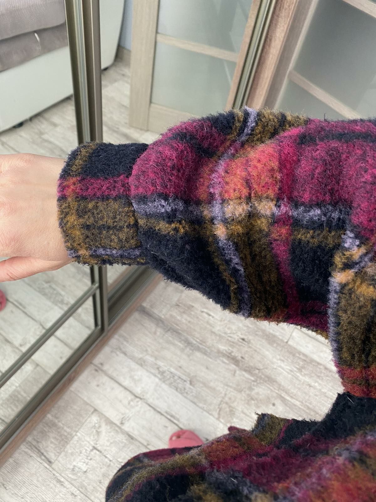 Рубашка пальто Zara теплая в клетку