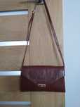 VINTAGE STRUŚ PICARD Mała oryginalna skóra skórzana torebka crossbody