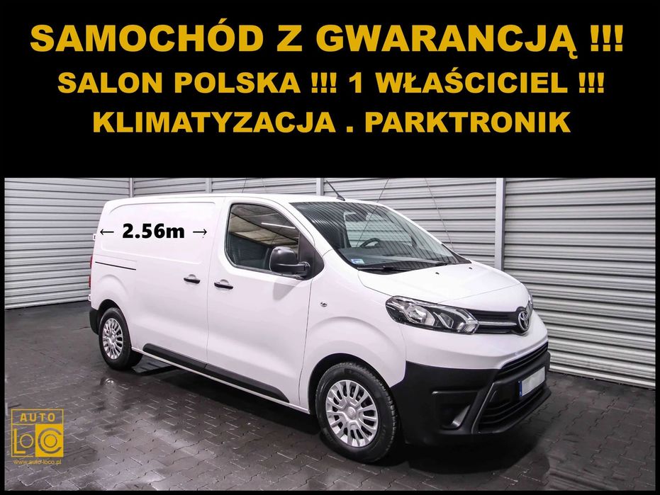 Toyota PROACE FURGON LONG / L2  LONG / L2  + Salon POLSKA + 1 Właścicicel + Klima + Parktronik !!!