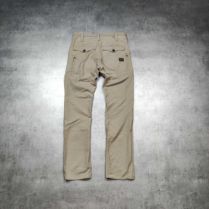 MĘSKIE Spodnie Slim Fit PREMIUM Gstar RAW Beżowe Cargo Kieszonki Army