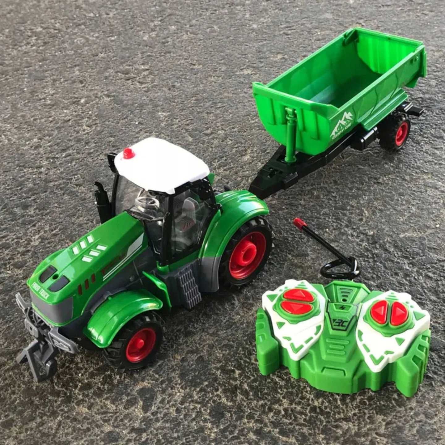 Traktor z przyczepą zdalnie sterowany akumulator ładowarka 9877-14